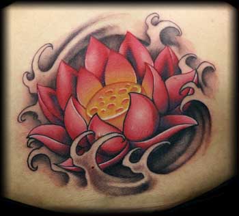 Looking for unique  Tattoos? lotus with water